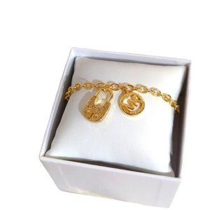 NWT Michael Kors Chain Bracelet With Crystal Accents